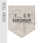 Preview: Taschen Patch - Leinenoptik Beige - "WHAT THE F.... IS A RAMSAMSAM" XaXelu Desgin